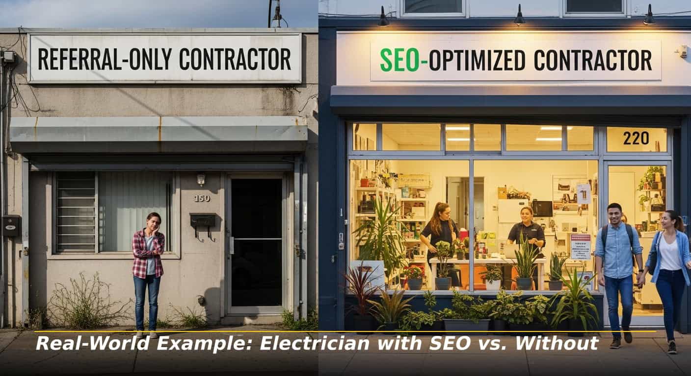 Real-World Example: Electrician with SEO vs. Without